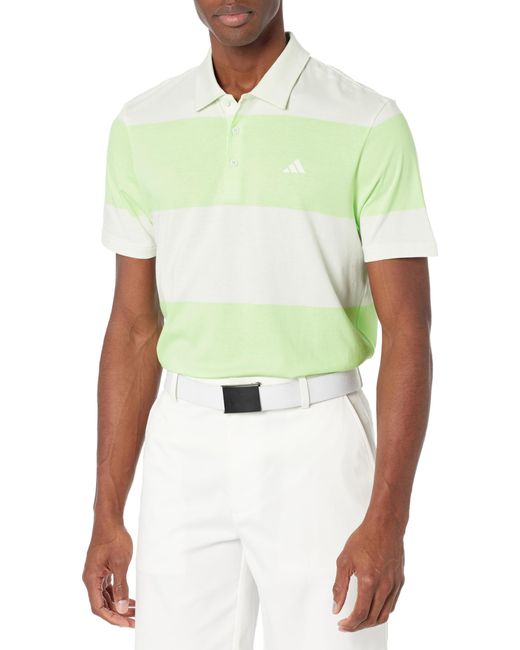 Adidas Green Colorblock Rugby Stripe Polo Shirt for men