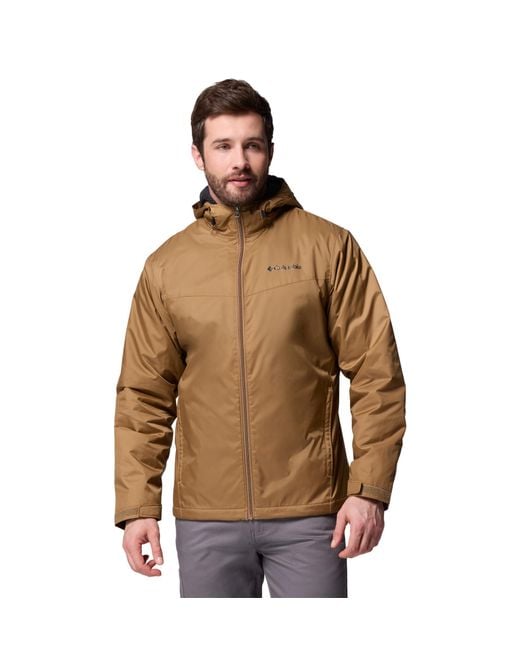 Columbia Men's Brown S Glennaker Ii Sherpa Lined Rain Jacket