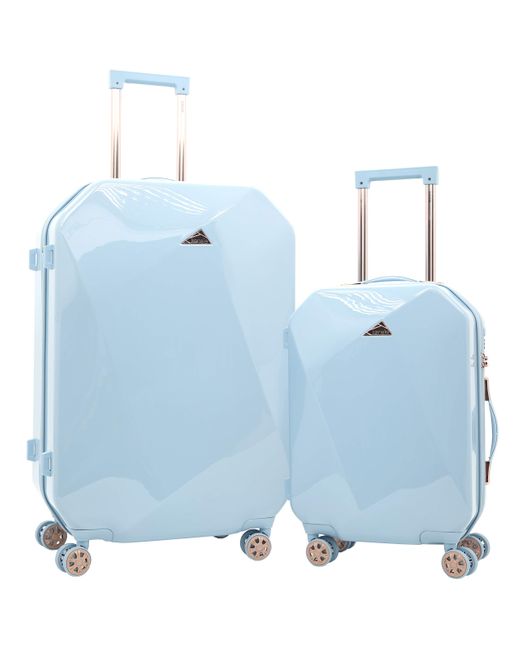 Kensie Blue Only Shiny Diamond Luggage Set