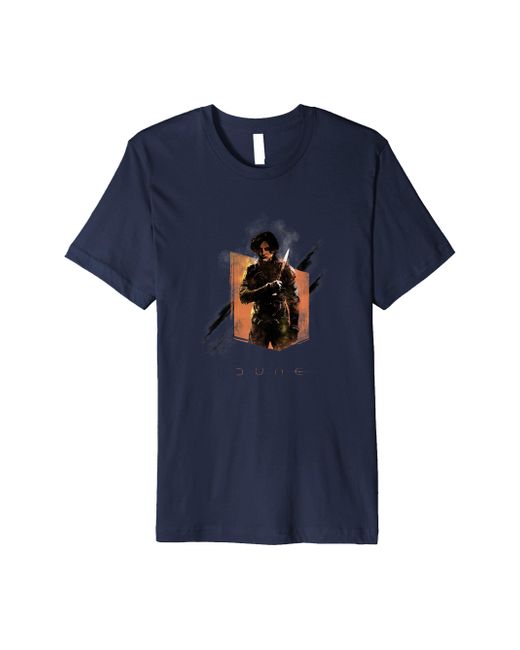 Dune Blue Dune Paul Atreides Arrakis Spice Warrior Distressed Poster Premium T-shirt