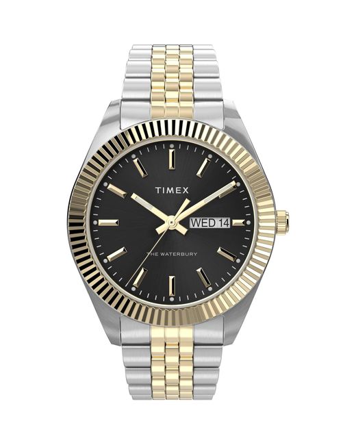 Timex Waterbury Legacy Day-date 41mm Tw2v17600vq Quartz Watch in Two