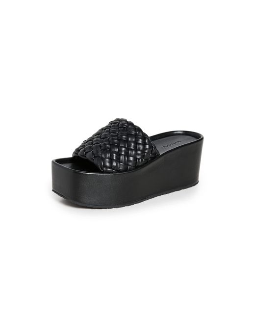 Vince Mari Wedge Sandals in Black | Lyst