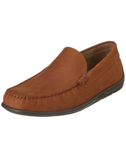 Ecco Brown Classic Moc 2.0 Shoes for men