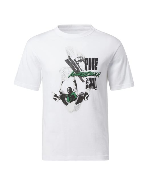 Reebok White Shaq Graphic T-shirt for men