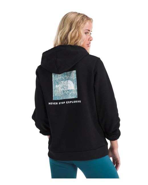 The North Face Black Evolution Box Nse Fill Graphic Hoodie | 2 Piece Hood With Adjustable Drawcord