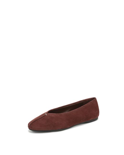 Vince S Ori Ballet Flat Chili Brown Suede 6.5 M