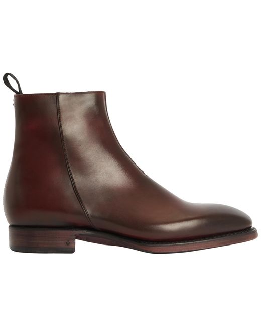 John Varvatos Brown Regent Zip Boot Mid Calf for men