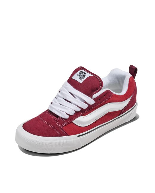 Vans Pink Knu Skool Shoe | '90s Retro Puffy Low-top Fashion Sneakers For &