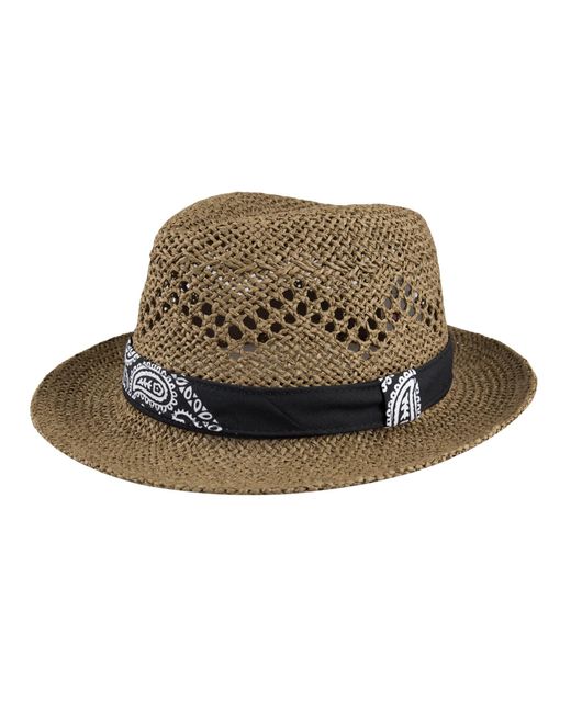 Levi's Brown Packable Fedora Hat for men