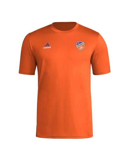 Adidas Orange Houston Dynamo Local Stoic Short Sleeve Pre-game T-shirt for men