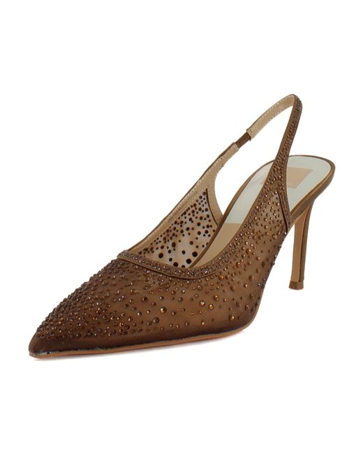 Dolce Vita Brown Kaye Crystal Pointed Toe Heels
