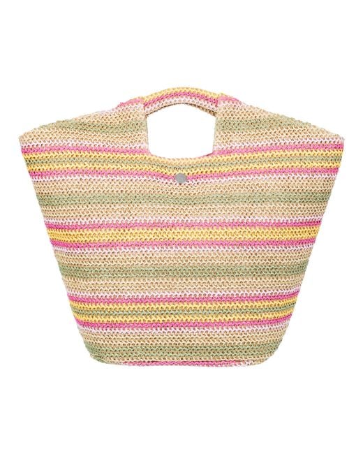 Roxy Natural Beach Tote Bag | Travel | Vacation | Straw | Lightweight | Breathable