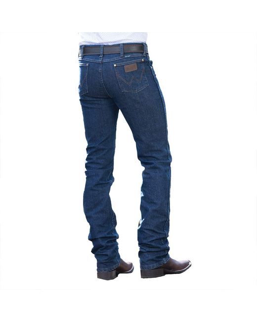 Wrangler Blue Mens Premium Performance Cowboy Cut Comfort Wicking Slim Fit Jeans for men