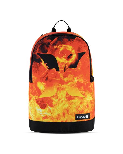 Hurley Orange Graphic Backpack for men
