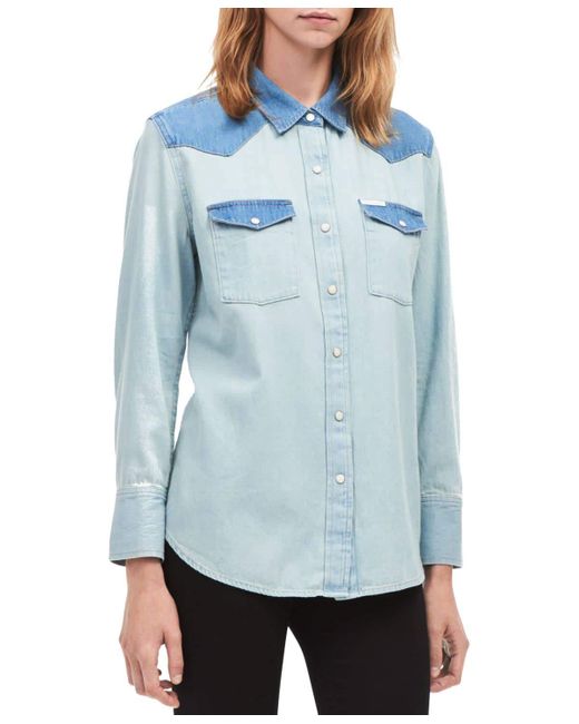 calvin klein jeans button down shirt