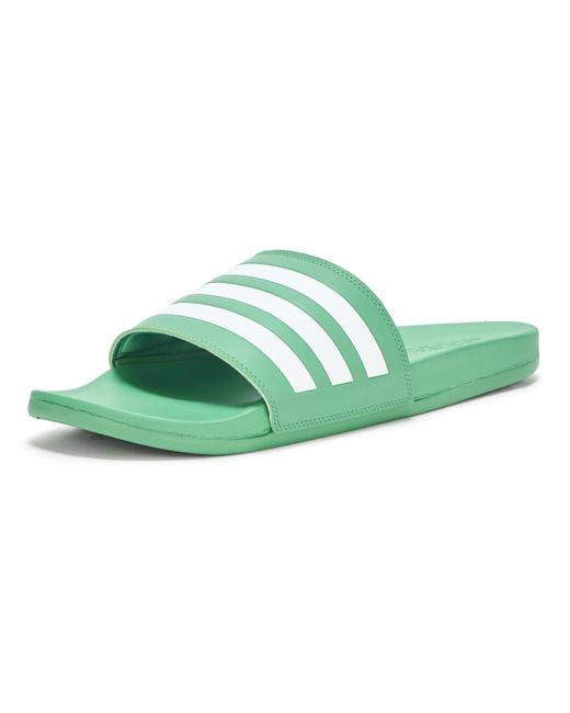 adidas Adilette Comfort Slide Sandal in Green | Lyst