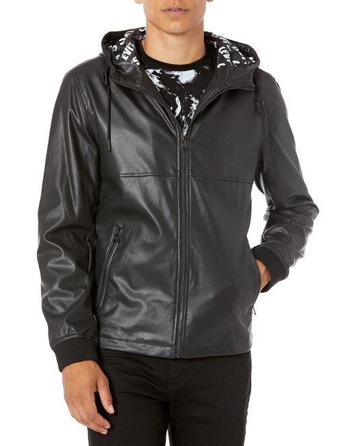 Levi's Perforated Faux Leather Hoody 