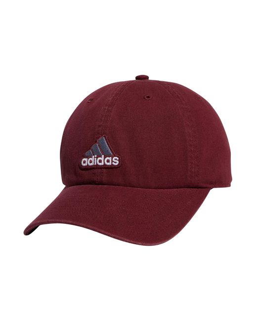 Adidas Red Ultimate 2.0 Relaxed Adjustable Cotton Cap for men