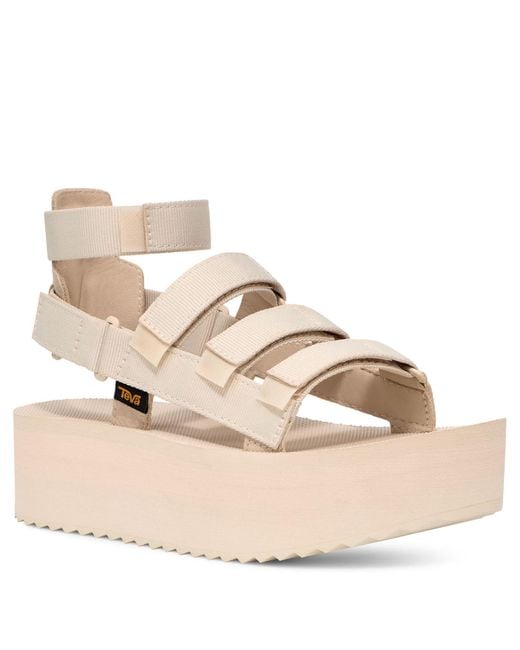 Teva Metallic Flatform Mevia Shoes 7 B