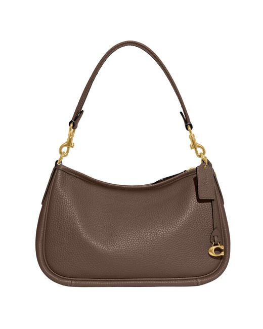 COACH Brown Soft Pebble Leather Cary Crossbody