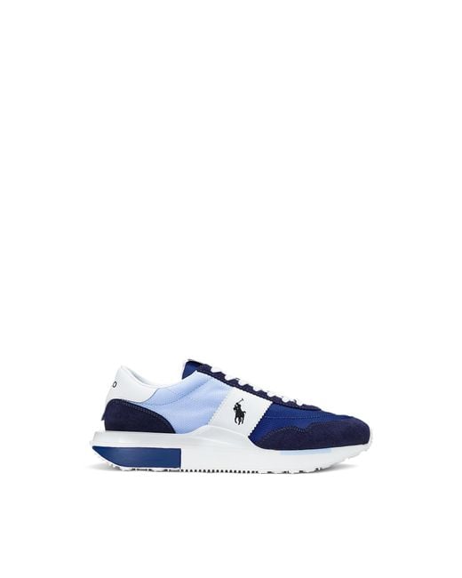 Polo Ralph Lauren Blue Train 89 Suede & Oxford Sneaker for men