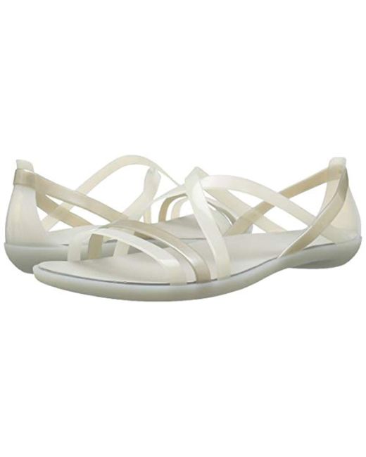 Crocs™ Isabella Strappy Sandal in Oyster/Pearl White (White) - Save 86% ...