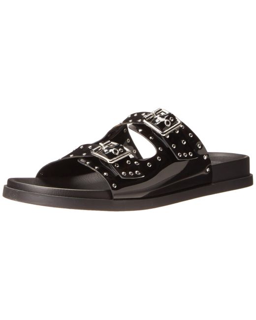 Vince Camuto Pavey Two Buckle Slide Sandal in Black - Save 44% - Lyst