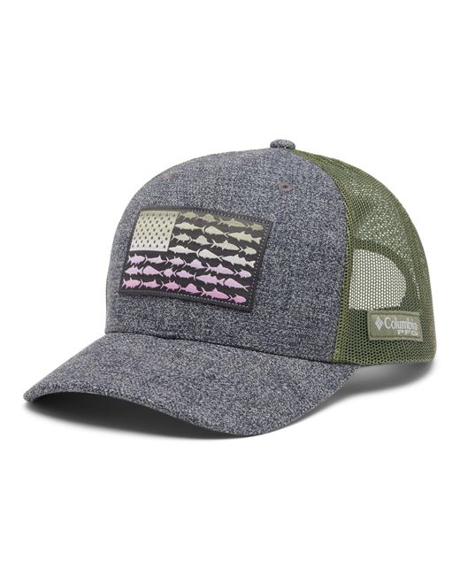 Columbia Gray Pfg Fish Flag Mesh Snap Back