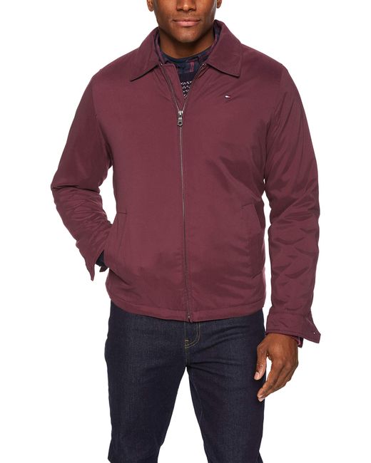 Tommy Hilfiger Lightweight Microtwill Golf Jacket in Purple for Men Lyst