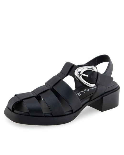 Aerosoles Black Dapper Fisherman Sandal