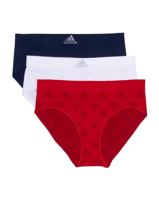 Adidas Red Seamless Brief Panties 3-pack