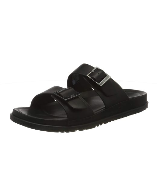 UGG Leather Wainscott Buckle Slide Sandal in Black Leather (Black) for ...