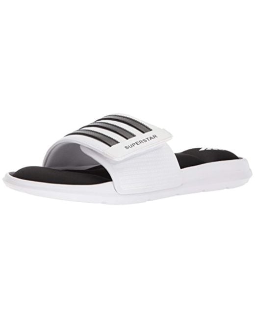 Adidas White Superstar 5g Slide Sandal for men