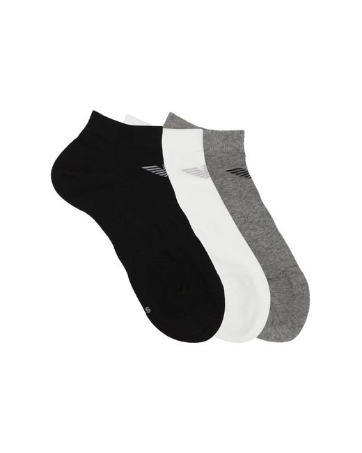 Lot de 3 paires de chaussettes de sport avec logo aigle Emporio Armani pour homme en coloris Black