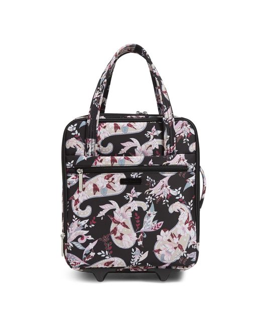 Vera Bradley Softside Underseat Rolling Work Bag Luggage in Black Lyst