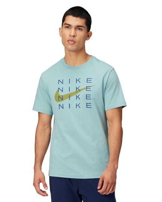Nike Blue Sportswear T-shirt Swoosh Stack for men