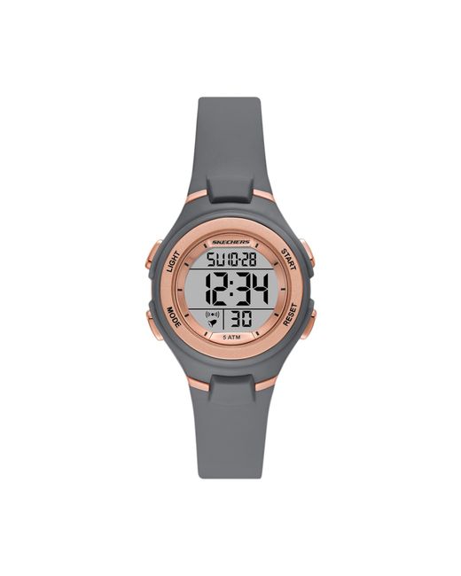 Skechers Gray Digital Quartz Watch With Polyurethane Strap Sr2136