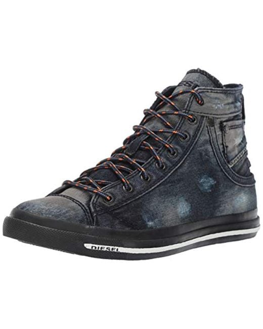 Diesel Men's Sneakers MID Shoes Magnete Exposure I (Dark Blue, Numeric_11):  Amazon.co.uk: Fashion