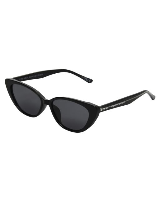 French Connection Black Full Rim Shield Sunglasses
