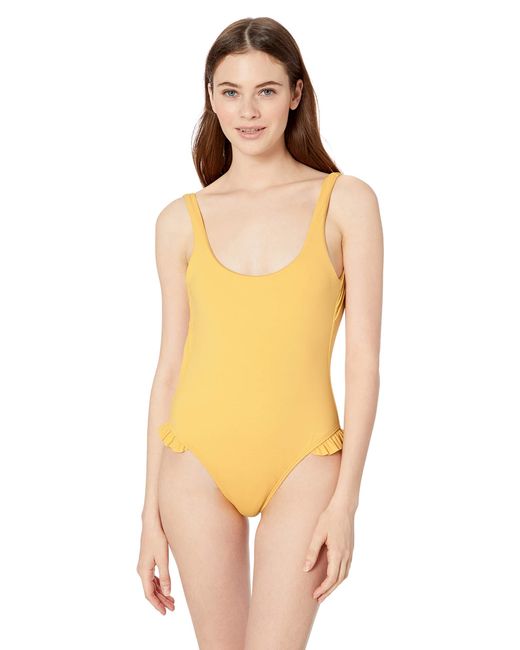 billabong yellow one piece