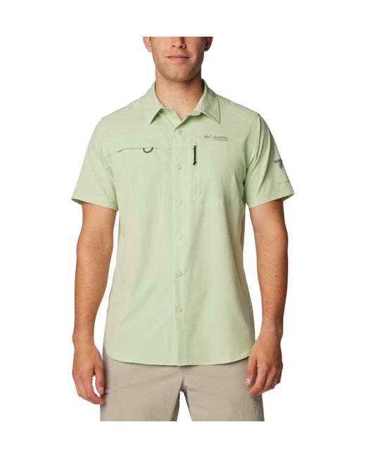 Columbia Green Summit Valley Woven Short Sleeve Shirt for men