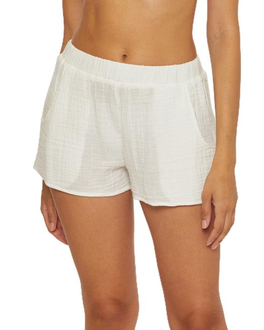 Trina Turk White Standard Fringe Shorts