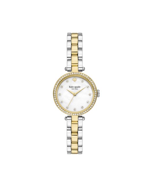 Kate Spade Metallic Holland Silver And Gold Two-tone Stainless Steel Bracelet Watch