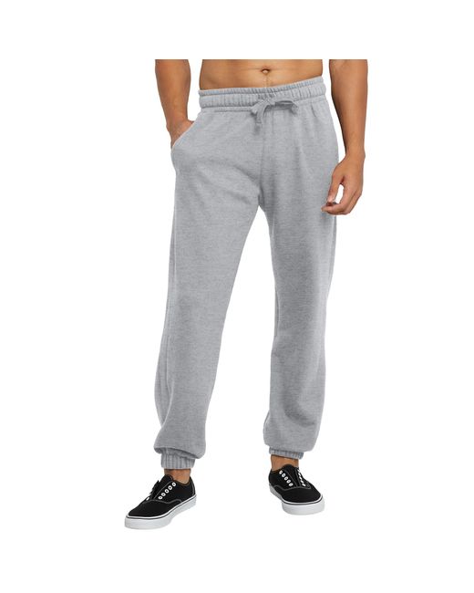 Hanes Gray Originals Midweight Joggers With Pockets for men