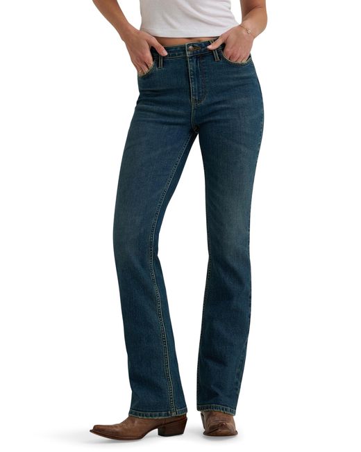 Wrangler Blue High Rise Bold Boot Jean