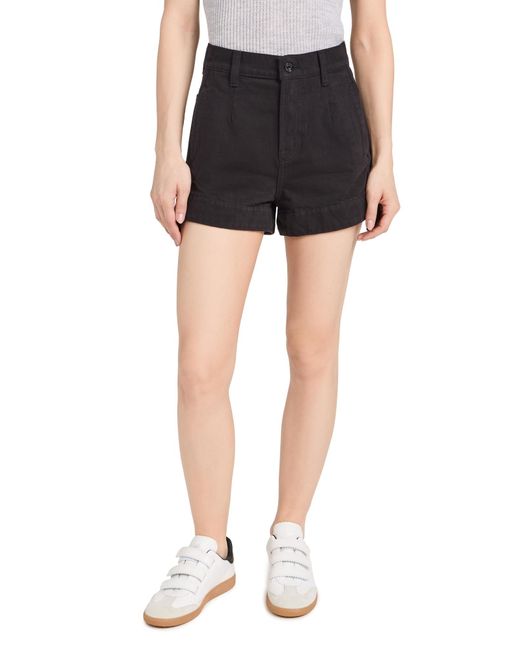 7 For All Mankind Black Tailored Slouch Shorts