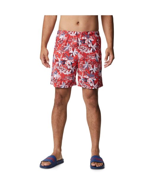 Columbia Red Super Backcast Water Short for men