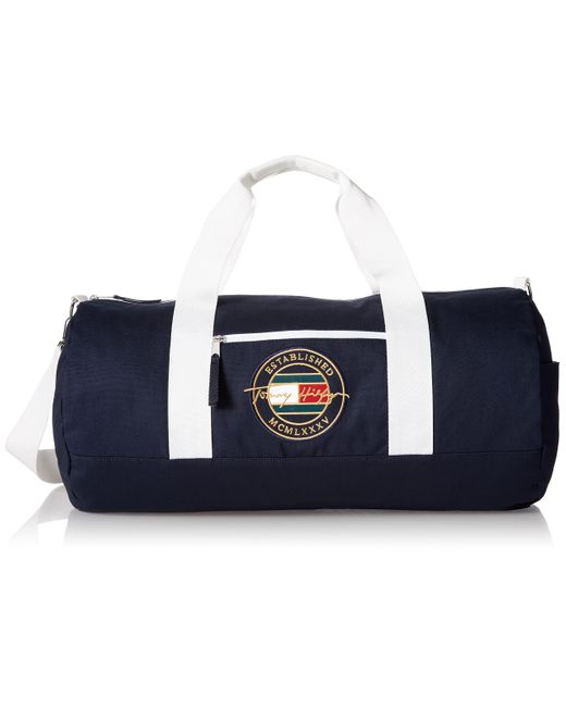 Tommy Hilfiger Blue Signature Crest Duffle Bag for men