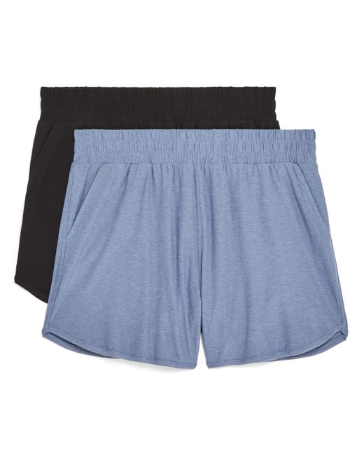 Danskin Blue 2 Pack Super Soft Tulip Hem Shorts