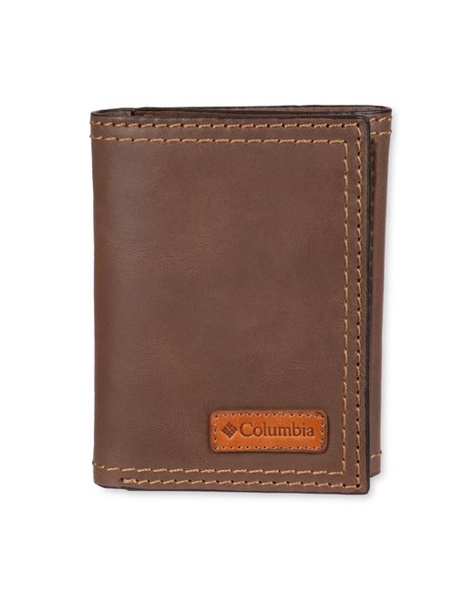 Columbia Brown Rfid Xcap Trifold for men